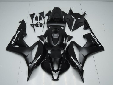 CBR 600 RR 2007-2008 - Matt Schwarz mit Weißem Aufkleber