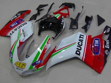 Ducati 848 1098 1198 2007-2014 - Rot Weiß Gelb 46