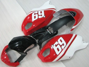 Ducati Monster 696 2008-2012 - Schwarz Rot Weiß 69