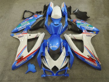 GSXR 600 K8 2008-2010 - Blau Weiß mit Aufklebern