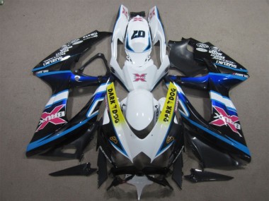 GSXR 600 K8 2008-2010 - Weiß Dunkel Hund 07