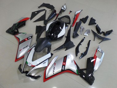 RS4 50 125 2011-2018 - Schwarz Silber Rot