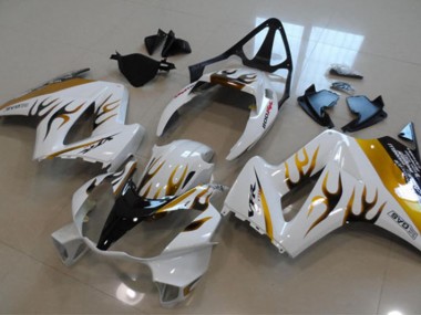 VFR 800 2002-2013 - Weiß Gold Flamme