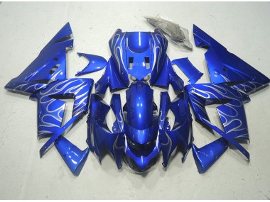 ZX10R 2003-2005 - Blau Weiße Flamme