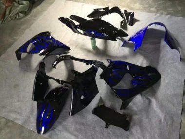 ZX9R 2000-2001 - Glänzend Schwarz Blau Flamme