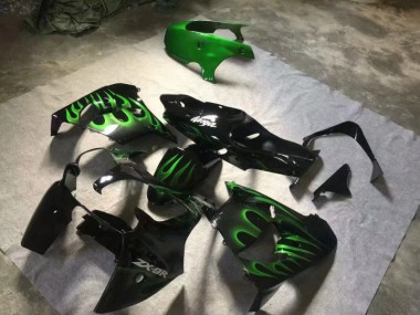 ZX9R 2000-2001 - Glänzend Schwarze Grüne Flamme